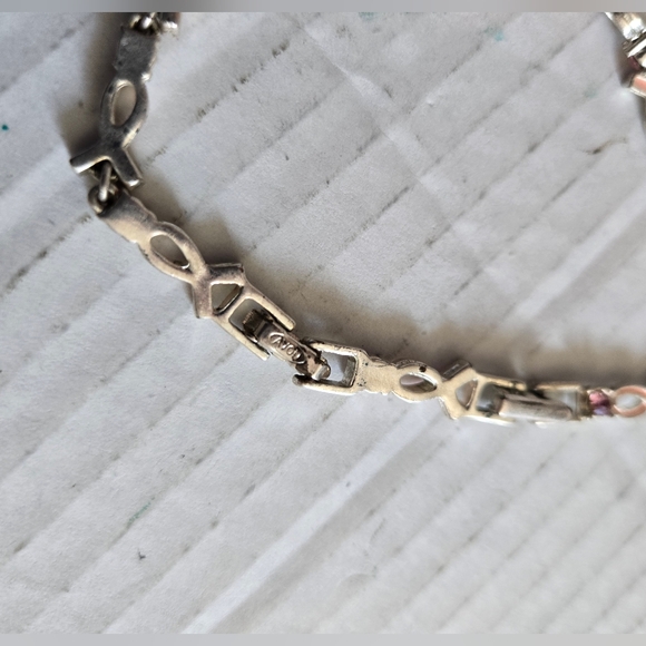 Avon Breast Cancer Crusade Tennis Bracelet Light Pink Rhinestone - Picture 6 of 10